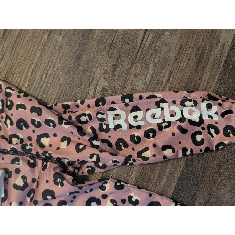 Baby Starters White Bow Tee & Reebok Leopard Print Leggings Set 9-12M - Picture 5 of 5